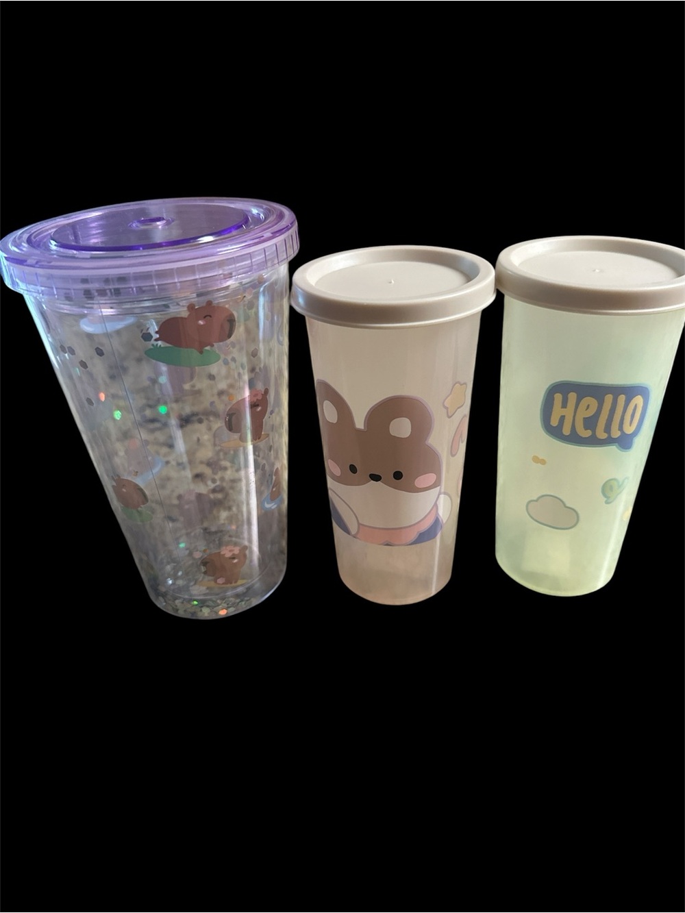 NEW! Bundle of 3 Cute Cartoon Kids Cups